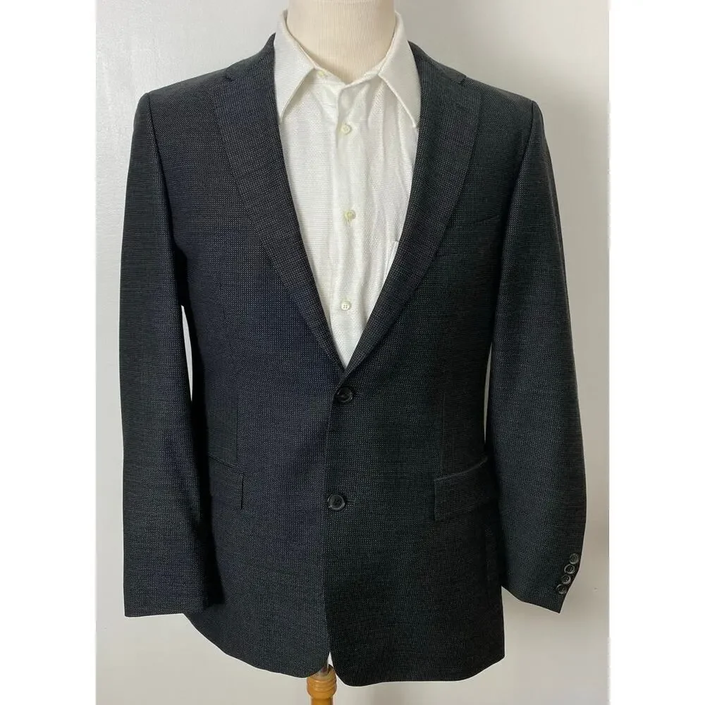 HUGO BOSS Pasini2 Lanificio Tesse textured 2-button wool blazer sport coat 42L